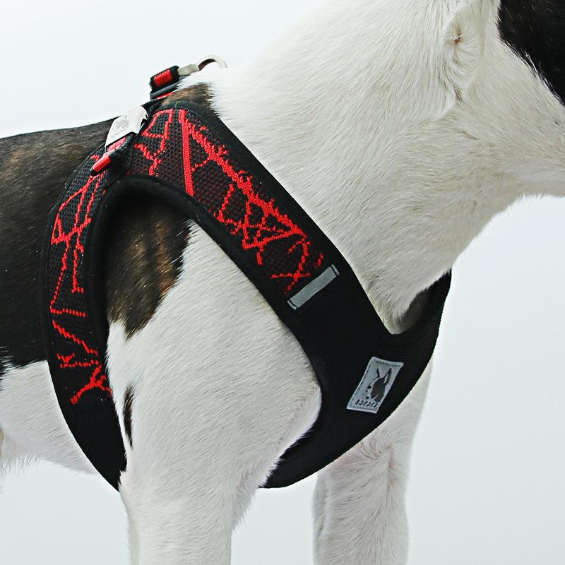 Fashionable Soft Easy Walk Adjustable Private Label High Quality Reflective Designer Mesh Custom Printed Dog Harness