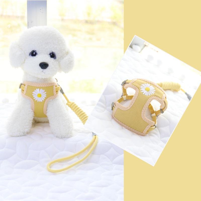 Flower Style Sweet High Quality Polyester Pet Lead Dog Harness Made In China