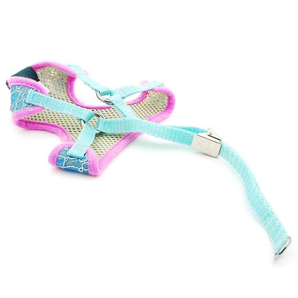 2022 New Style Comfortable Cheap Cute Mesh Adjustable Lovely Pet Fancy Dog Harness With Lace