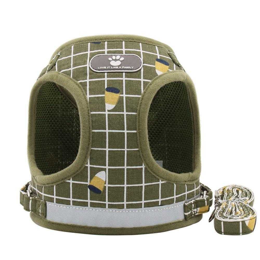Wholesale Private Label Adjustable Small Mesh Dog Harness Custom Set