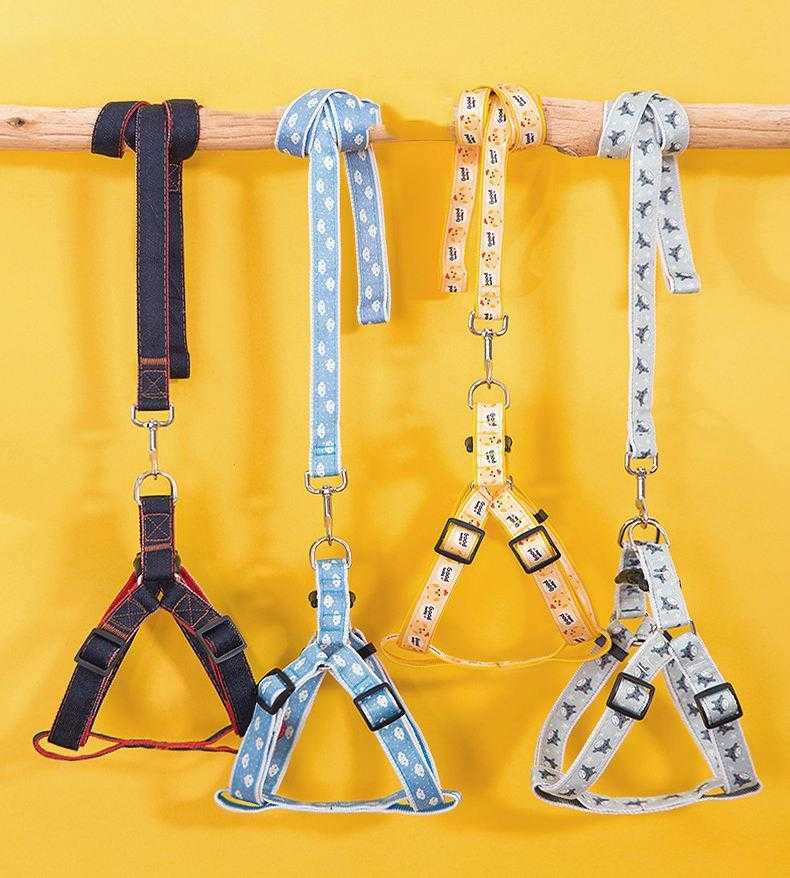 Wholesale Oem Pet Polyester Adjustable Reflective Breathable Custom Dog Harness And Leash Set