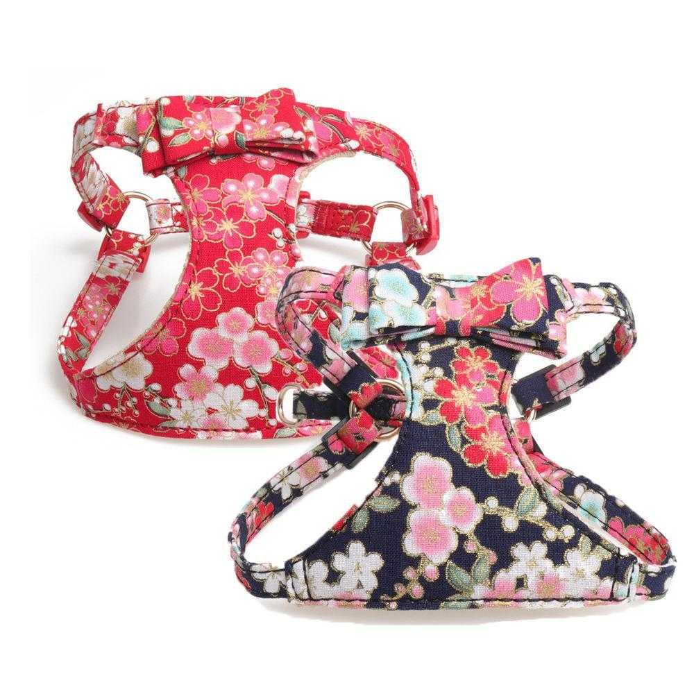 Active Custom Private Label Designer Flower Print Comfort Breathable Small Cute Dog Harness