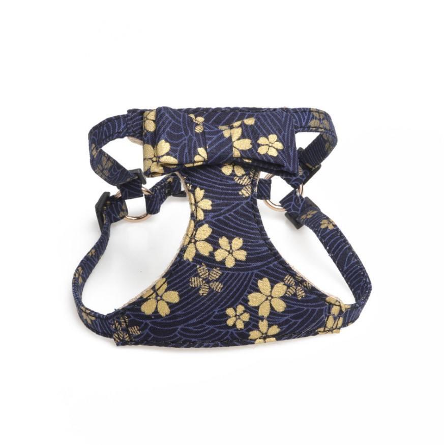 Active Custom Private Label Designer Flower Print Comfort Breathable Small Cute Dog Harness
