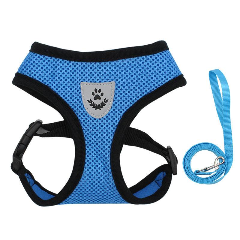 New Soft Breathable Air Nylon Mesh Pet Harness And Leash Set
