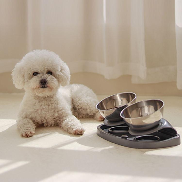 2023 Double Bowl Dog Cat Stainless Steel Pet Bowl Food Dog Bowls Stainless Steel