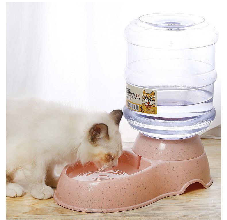 Large Automatic Pet Dog Feeder Drinking Fountain Plastic Dog Food Bowl Pets Water Dispenser