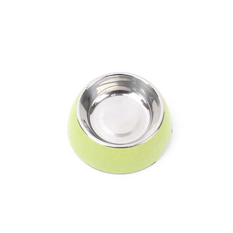 Pet Supplies Bamboo Fiber Double Wall Wholesale Stainless Steel Dog Bowl