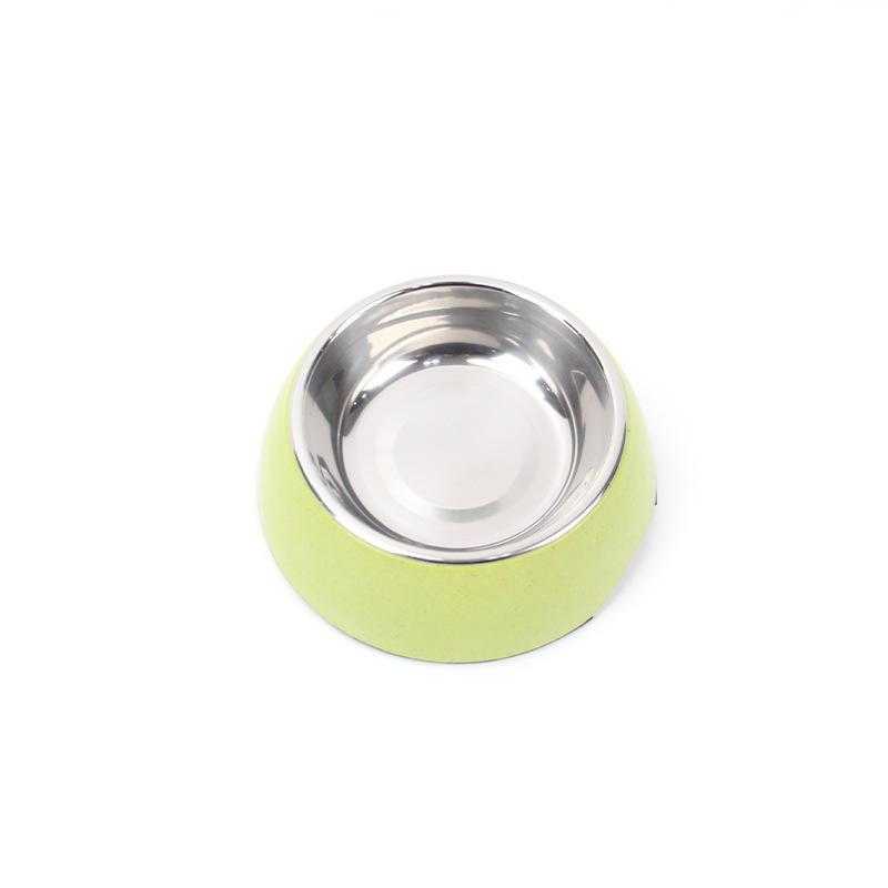 Pet Supplies Bamboo Fiber Double Wall Wholesale Stainless Steel Dog Bowl