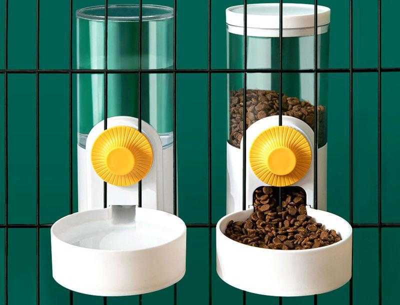 1000ml Hanging Cage Drinker Plastic Automatic Dog Feeder Pet Drinking Water Fountain