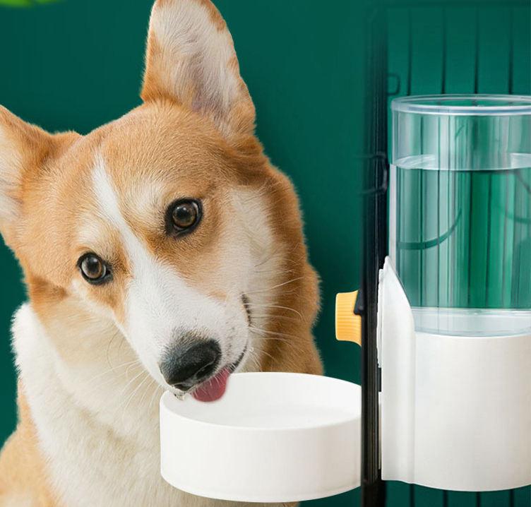 1000ml Hanging Cage Drinker Plastic Automatic Dog Feeder Pet Drinking Water Fountain