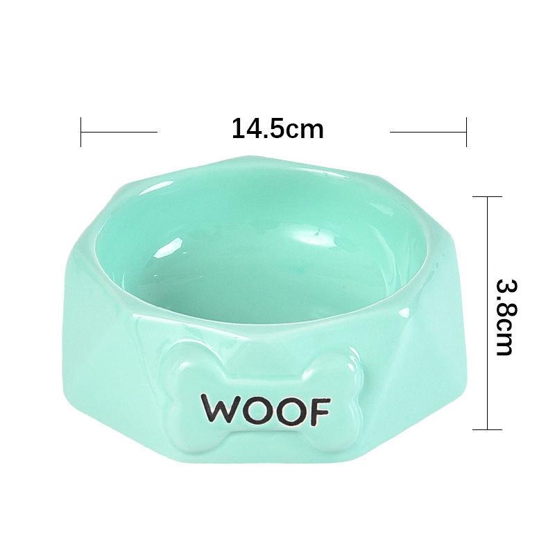 Cute Cat Water Bowl Cartoon Customized Logo Anti Slip Ceramic Dog Bowl