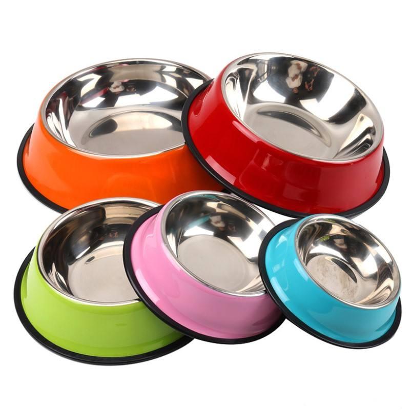 Wholesale Custom Print Non Slip Stainless Steel Dog Bowls