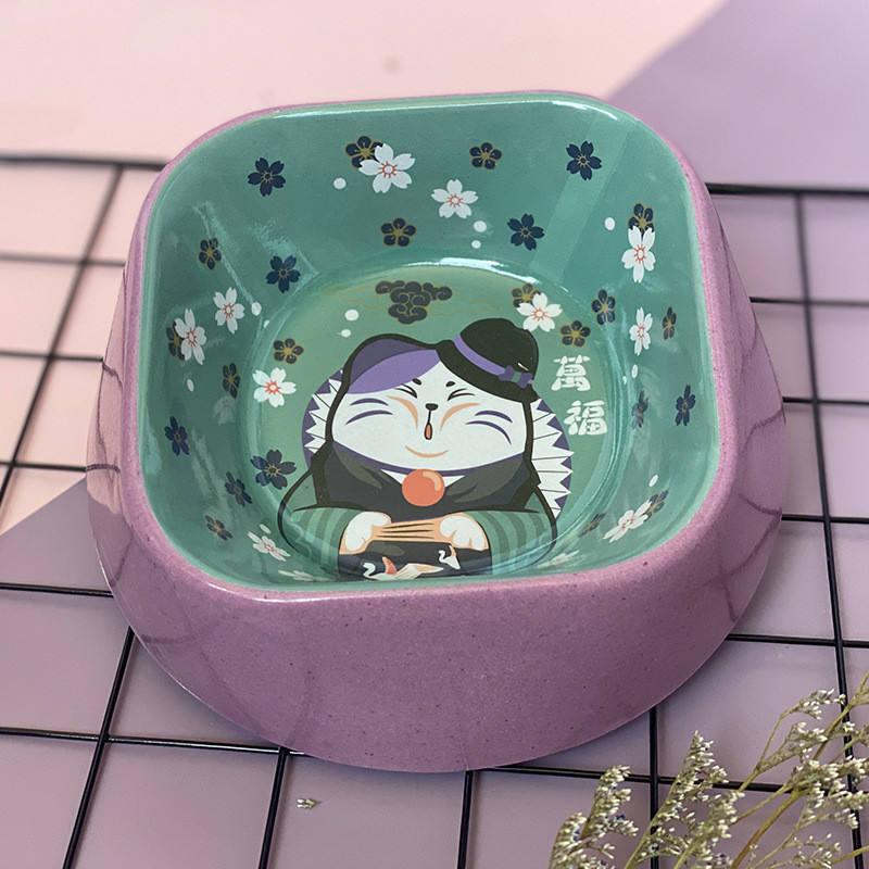 Wholesale Custom Cat Food Bowl Dog Bowl Utensils Bamboo Fiber Painting Single Bowl