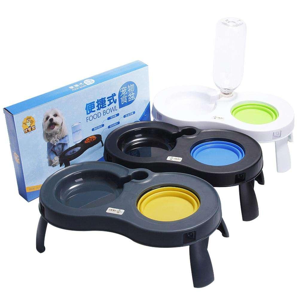 Pet Accessories Easy Clean Pet Feeder Dog And Cat Raised Pet Bowls With 2 Bowls