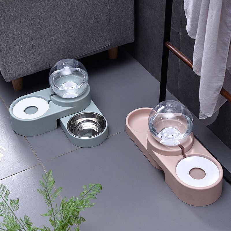 New Design Automatic Pet Dog Food Feeder Pet Water Dispenser Pet Drinking Bowl