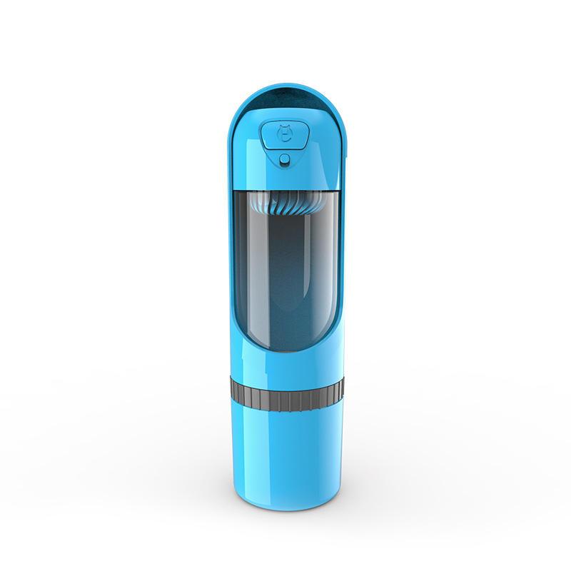 Wholesale Outdoor 2 In 1 Automatic Hot For Walking Portable Plastic Travel Recycling Dispenser 300ml Pet Dog Water Bottle