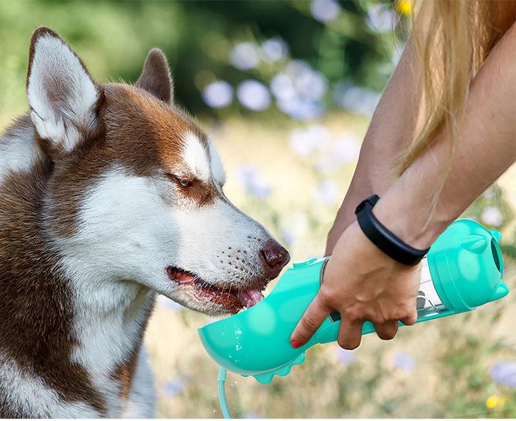 Portable Drink Travel 350ml Custom Recycled Portable Pet Dog Water Bottle