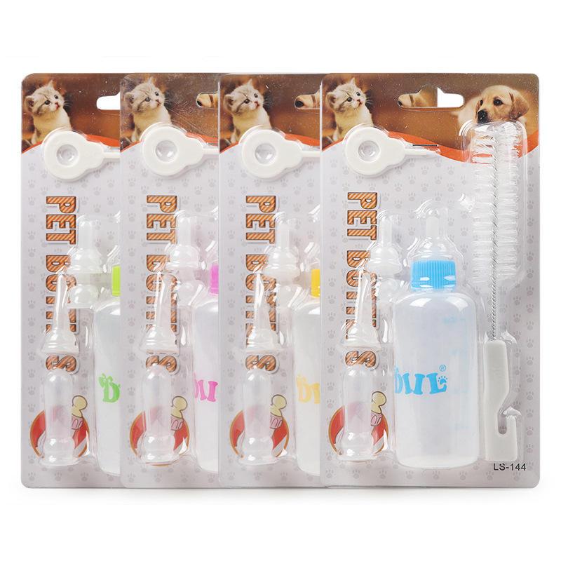 Pet Wholesale 60ml Puppy Milk Feeding Bottle Set Dog Feeding Nursing Bottle