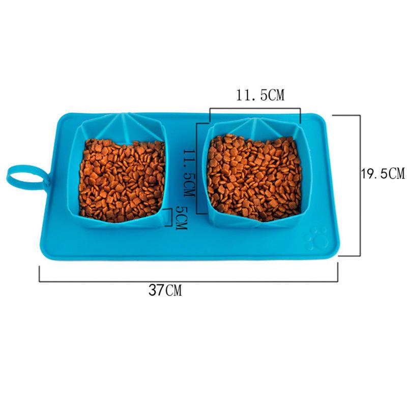 New Design Portable Non-slip Silicone Folding Dog Food Bowl