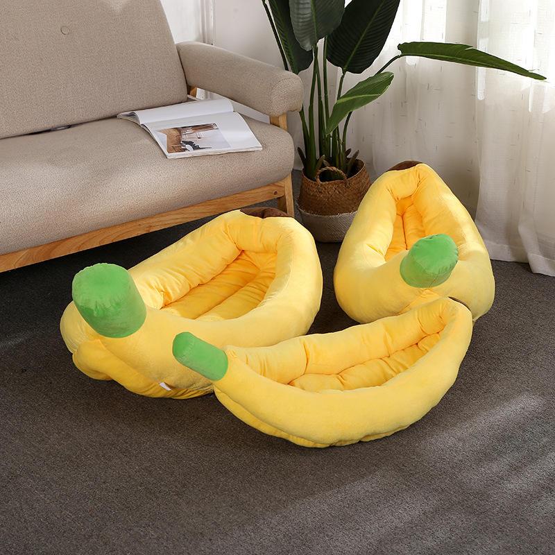 Removable Washable Banana Style Dog Relaxing Bed Custom Dog Beds For Medium Dogs