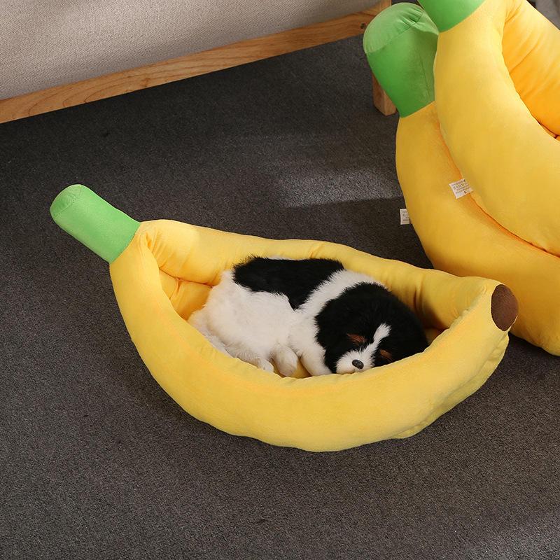 Removable Washable Banana Style Dog Relaxing Bed Custom Dog Beds For Medium Dogs