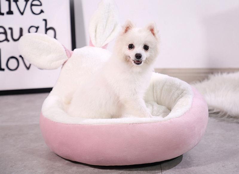 Rabbit Ears Wholesale Custom Cute Warm Soft Dog Sofa Washable Luxury Dog Bed