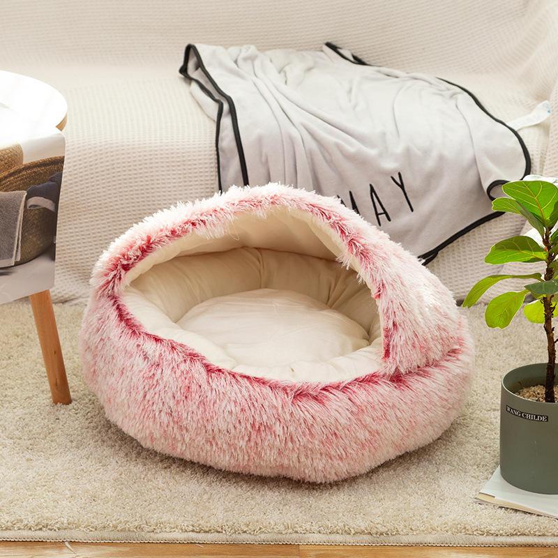 Semi Enclosed Cat Litter Custom Wholesale Soft Cat Cave Bed For Indoor Cats