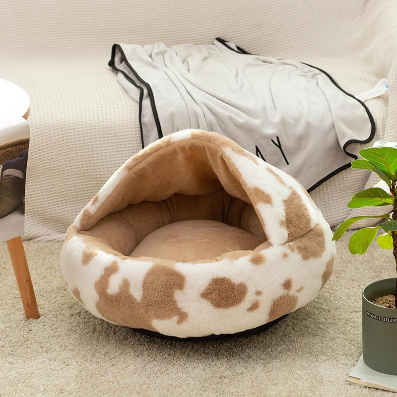 Semi Enclosed Cat Litter Custom Wholesale Soft Cat Cave Bed For Indoor Cats