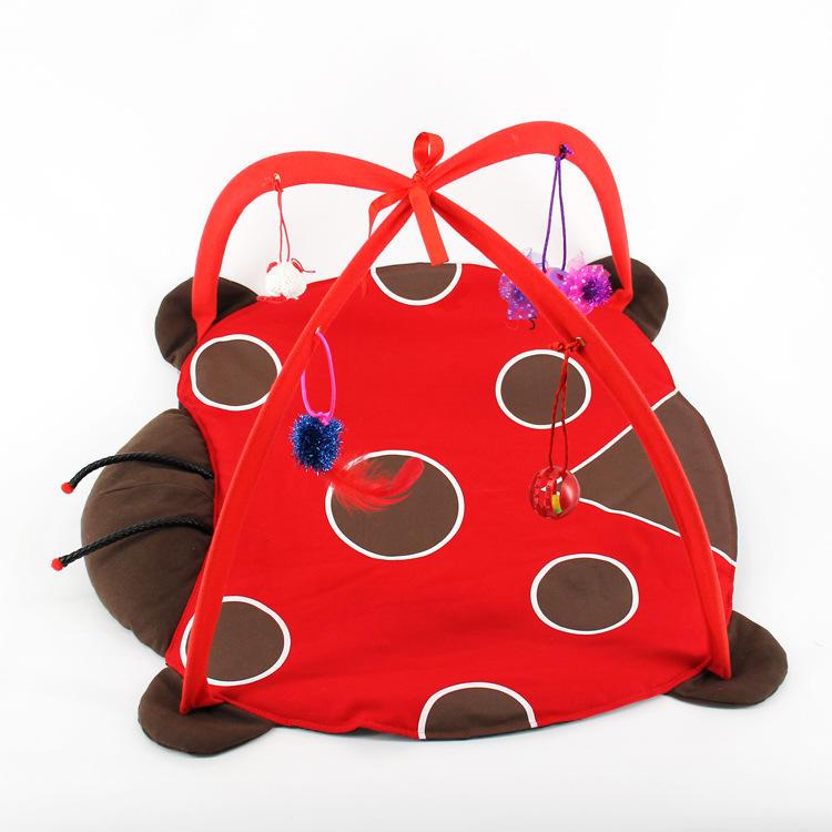 Ladybug Tortoise Shape Funny Cute Folding Cat Bed Toys