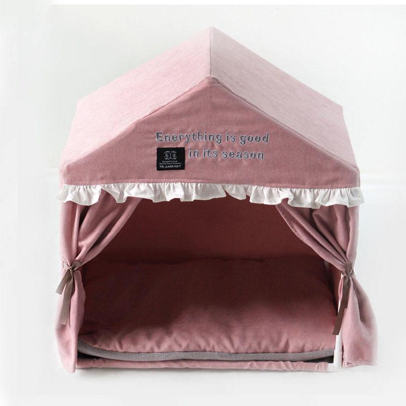 Luxury Cat Princess Indoor Tent House Pet Dog Cute Cave Nest Bed Portable Pet Tents Dog House