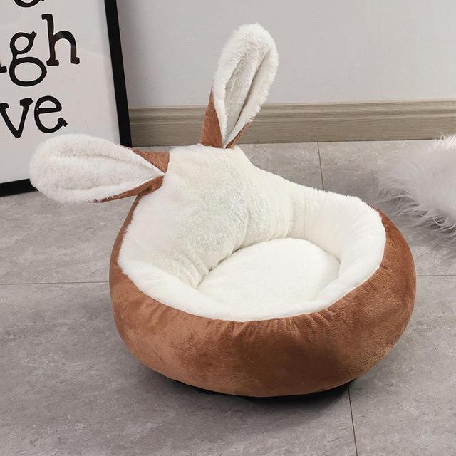 Cute Rabbit Ear Shape Design Winter Pet Bed Cheap Luxury Fluffy Cat Dog Pet Bed