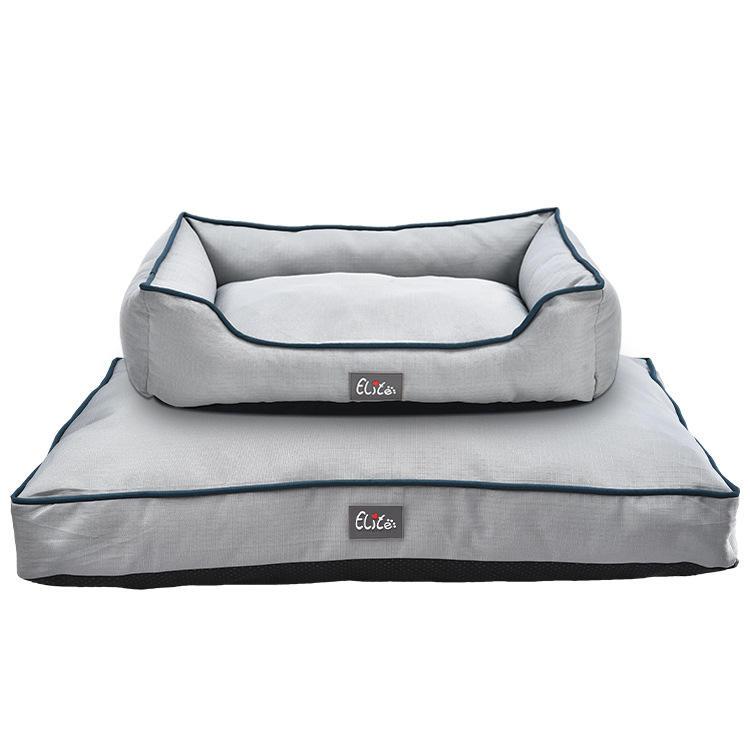 Pet Supplier Oem Available Custom Logo Grey Foldable Luxury Dog Bed Modern Dog Bed