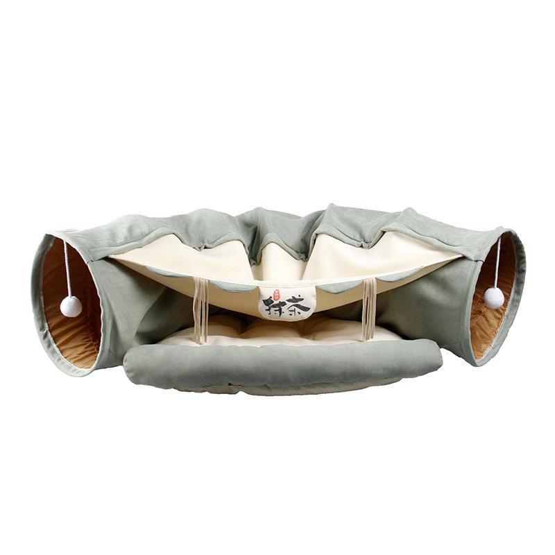 New Arrival Cat Plush Interactive Play Tunnel Toy Cat Bed