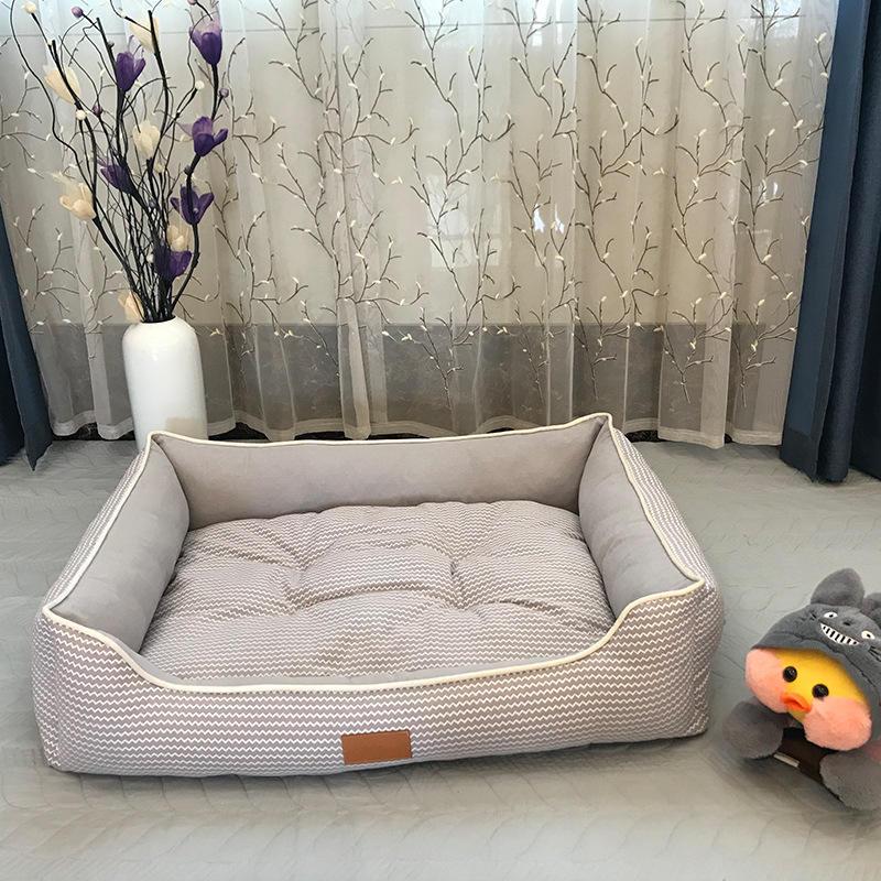 Antistatic High Quality Cotton Linen Pet Mat Removable Washable Dog Accessories Dog Sofa Bed