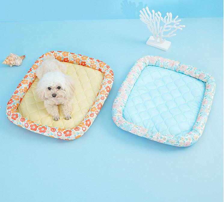 Cool And Breathable Flowers Summer Good Quality Soft Round Cat Pet Nest Bed