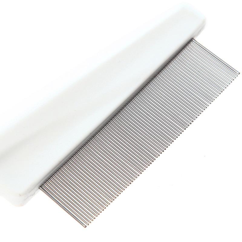Wholesale White Stainless Steel Pet Comb Professional Needle Anti Lice Comb