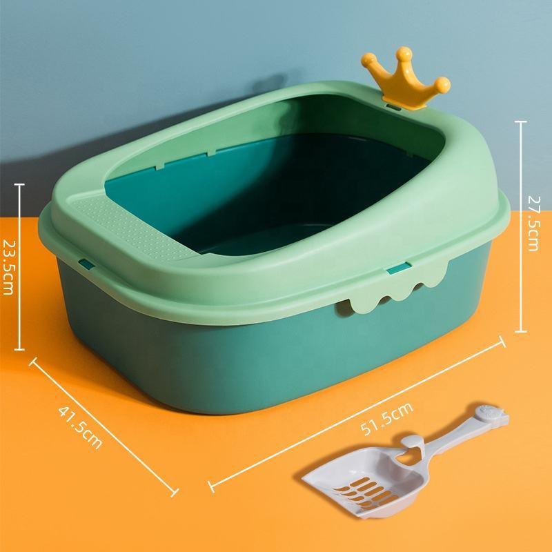 Factory Hot Sale Cheap Semi-closed Custom Pet Toilet Big Cat Litter Box