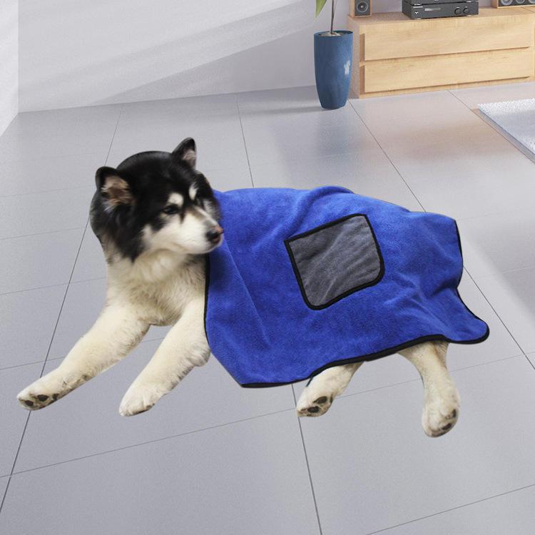 Wholesale Dog Accessories Pet Chenille Fiber Absorbent Microfiber Dog Towel Dog Bath