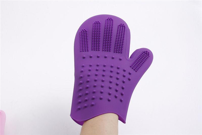 Comb Washing Bathing Cleaning Brush Silicone Pet Gloves