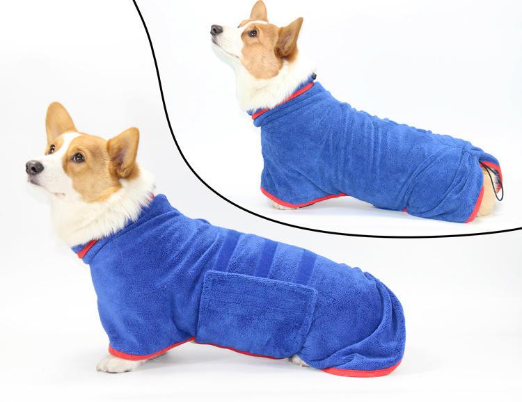 Soft Quick Drying Pet Bathrobe Super Absorbent Dual-use Pajamas Dog Clothes Pet Bath Towels