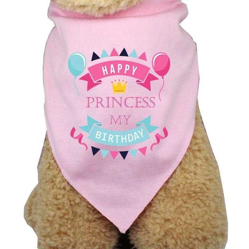 High Quality Personalized Adjustable Cotton Birthday Dog Bandana