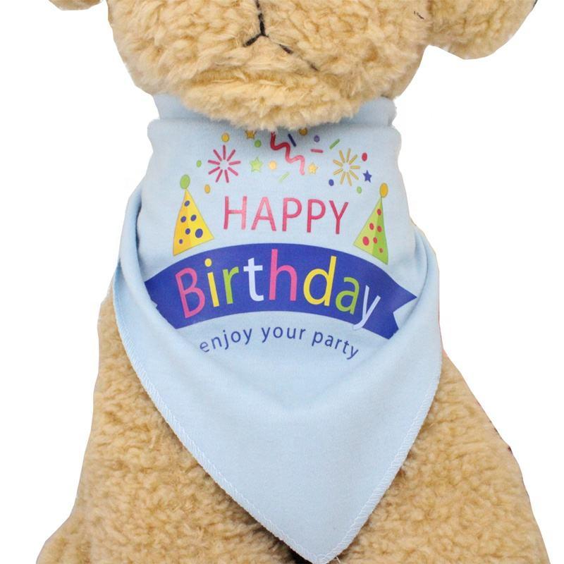 High Quality Personalized Adjustable Cotton Birthday Dog Bandana