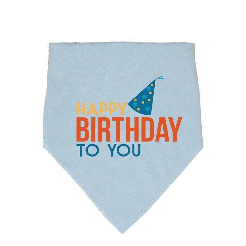 High Quality Personalized Adjustable Cotton Birthday Dog Bandana