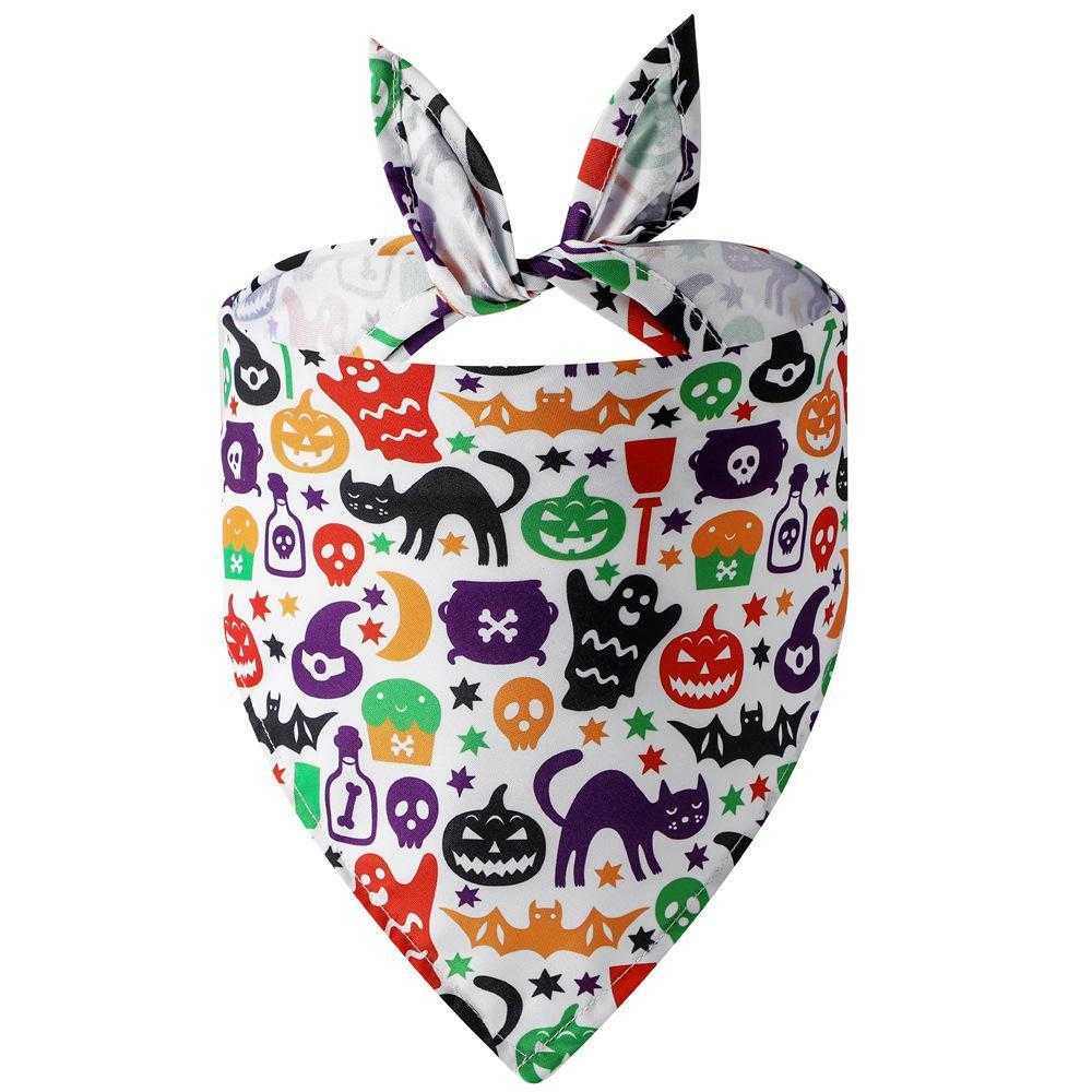 Halloween Single Layer Designer Dog Bandana Polyester Custom Bandana For Dogs