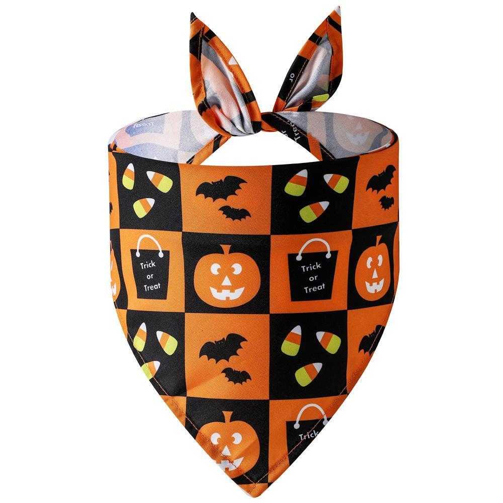 Halloween Single Layer Designer Dog Bandana Polyester Custom Bandana For Dogs