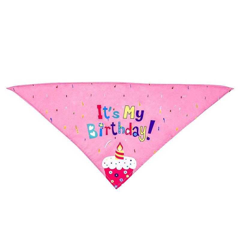 New Style Three-piece Set Pet Party Hat Accessories Happy Birthday Dog Bandana Dog Collar Bandanas