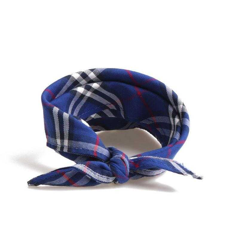 Double Layer Scottish British Style Custom Pet Designer Dog Scarf Bandana Wholesale Custom Dog Bandana