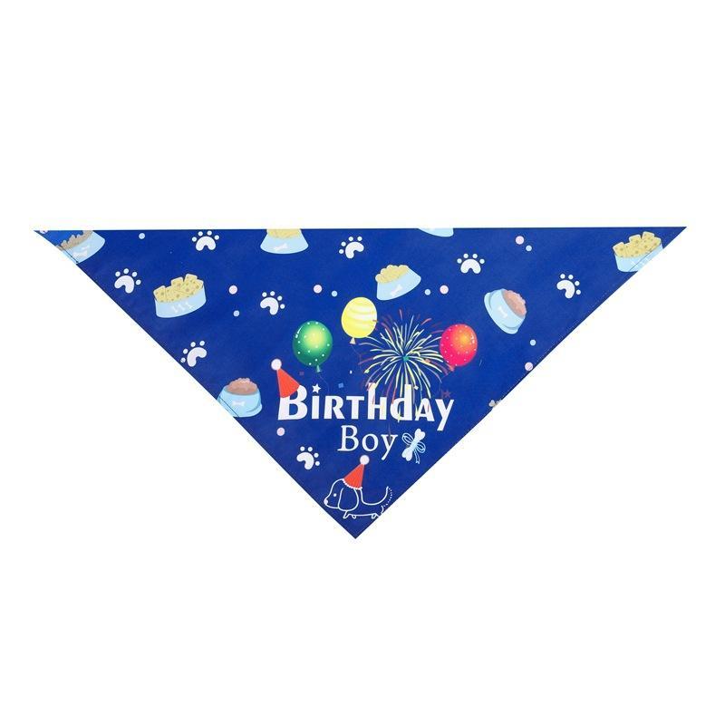 Dog Birthday Saliva Towel Dog Triangle Scarf Pet Clothes Accessories Happy Birthday Hat