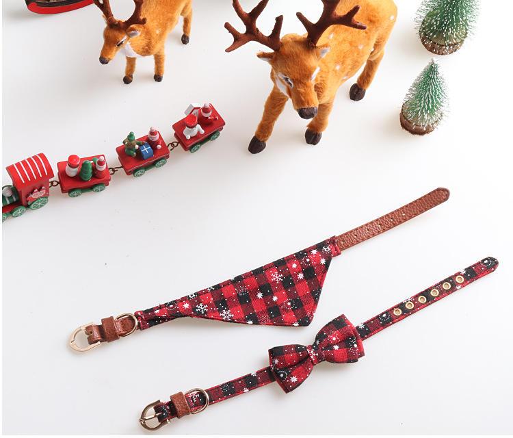 Holiday Party Item Adjustable Custom Logo Fabric Small Personalized Designer Dog Bow Tie Bandana Collar