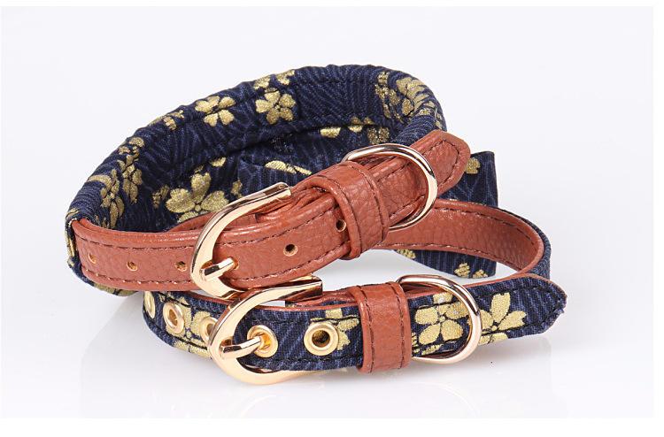 Wholesale Hot Selling Luxury Adjustable Pet Bandana Dog Collar Set With Leash